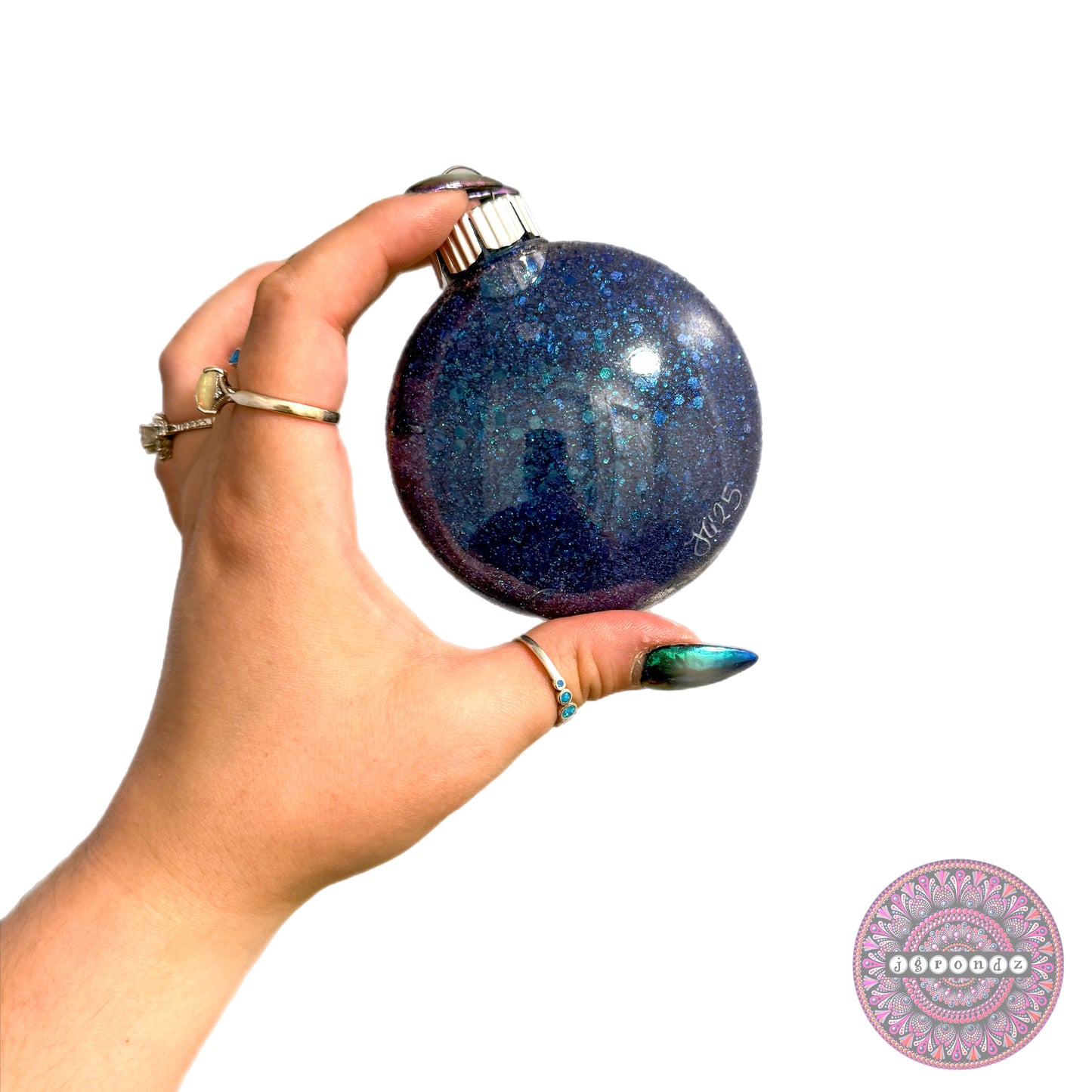 3” Mandala Glitter Ornament