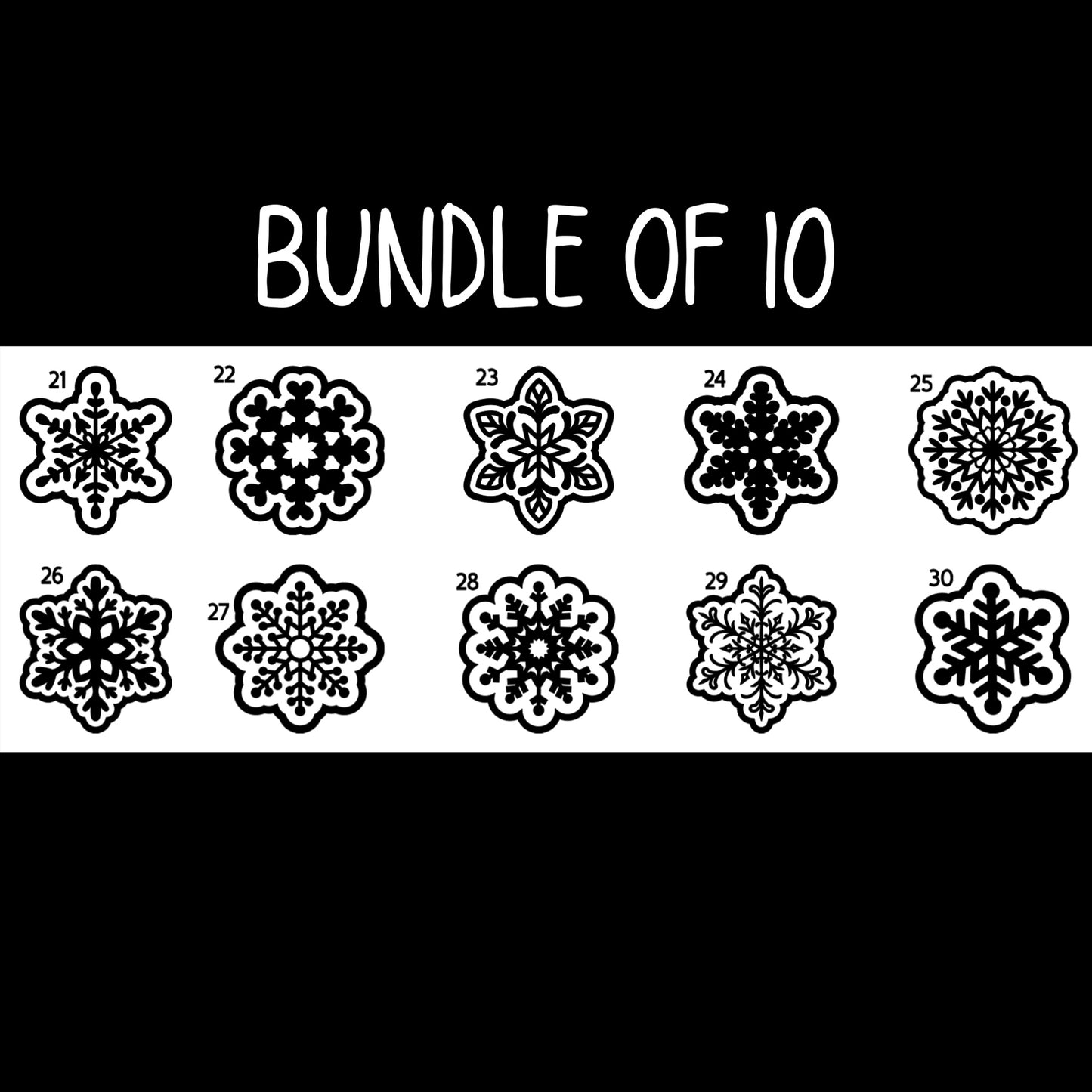 Snowflakes 21-30 Bundle