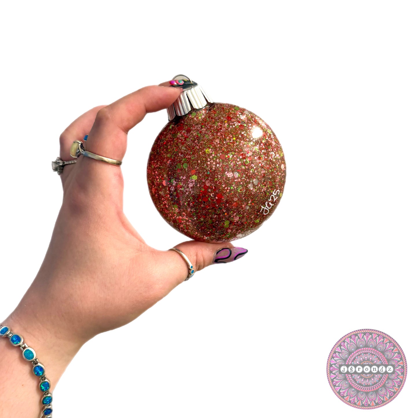 3” Mandala Glitter Ornament