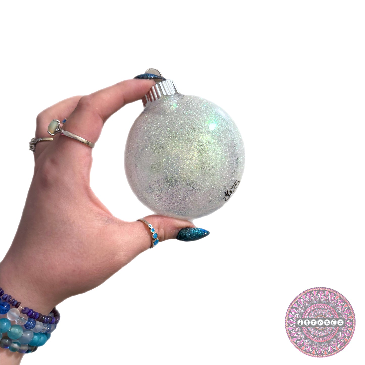 3” Penguin Mandala Glitter Ornament