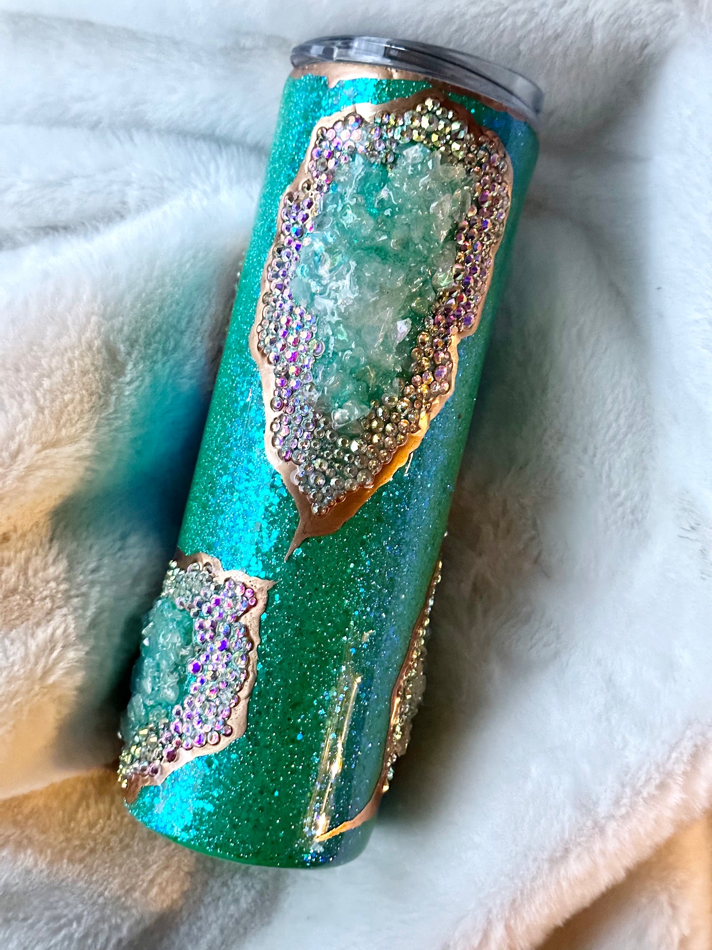 3D Teal Geode 25oz