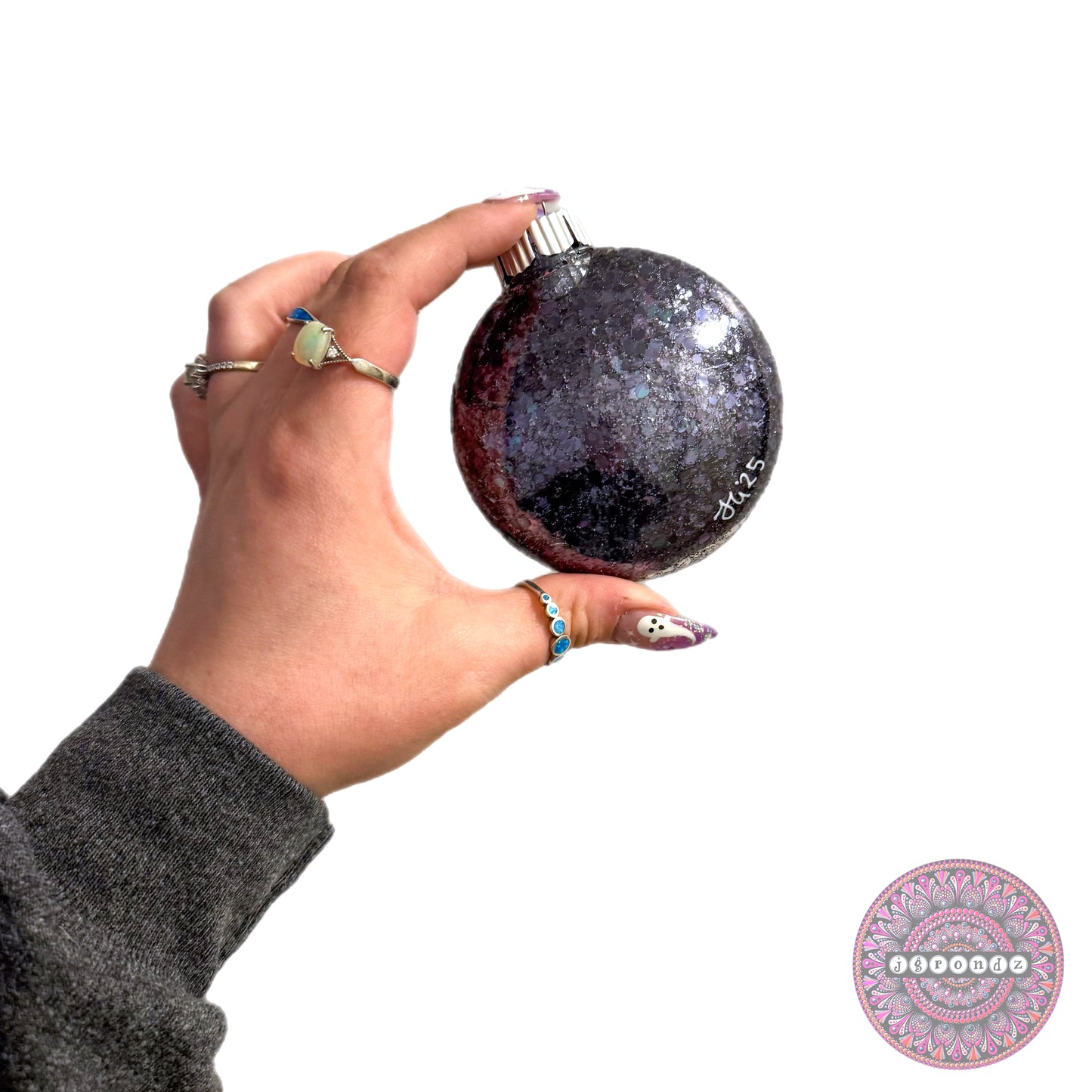 3” Snowman Mandala Glitter Ornament