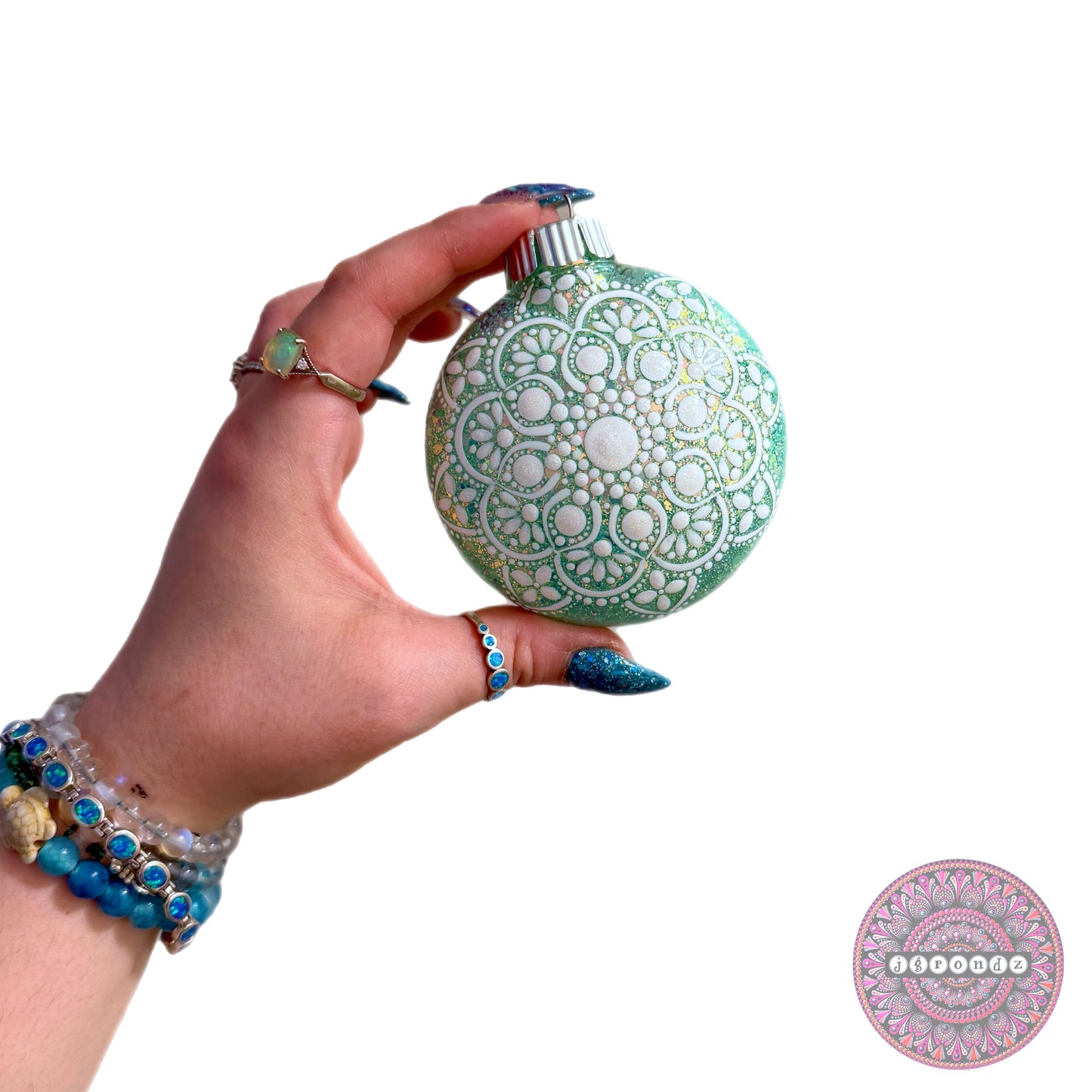 3” Snowflake Mandala Glitter Ornament