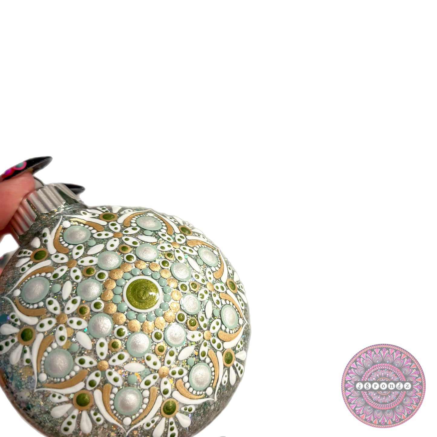 3” Mandala Glitter Ornament