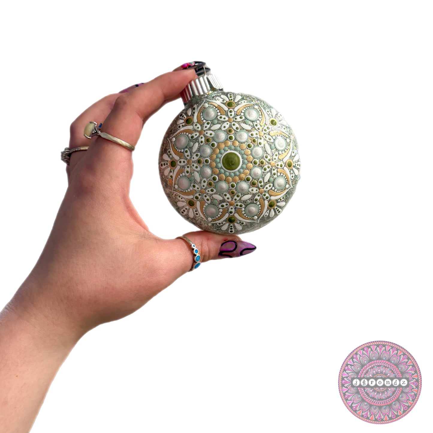 3” Mandala Glitter Ornament