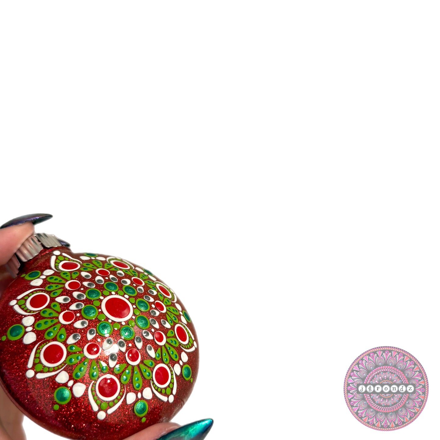 3” Mandala Glitter Ornament