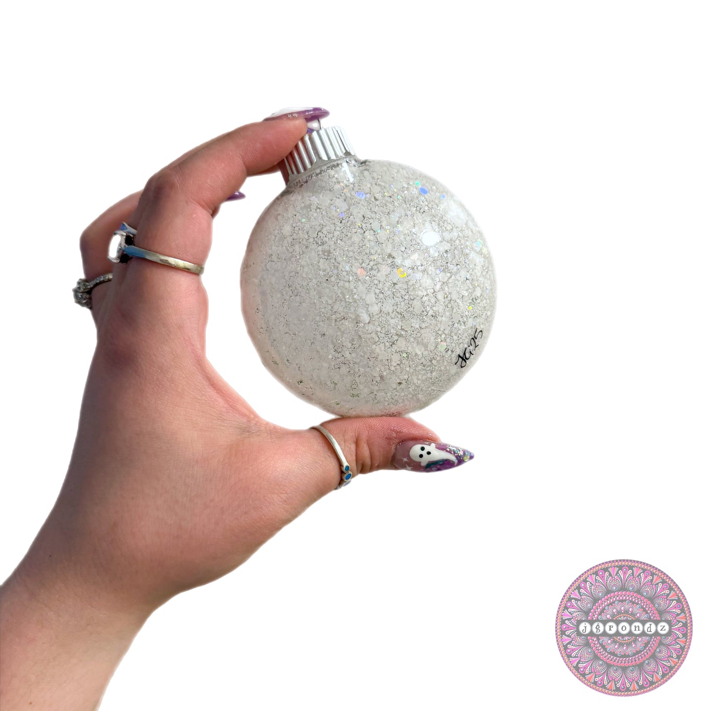 3” Rudolph Mandala Glitter Ornament