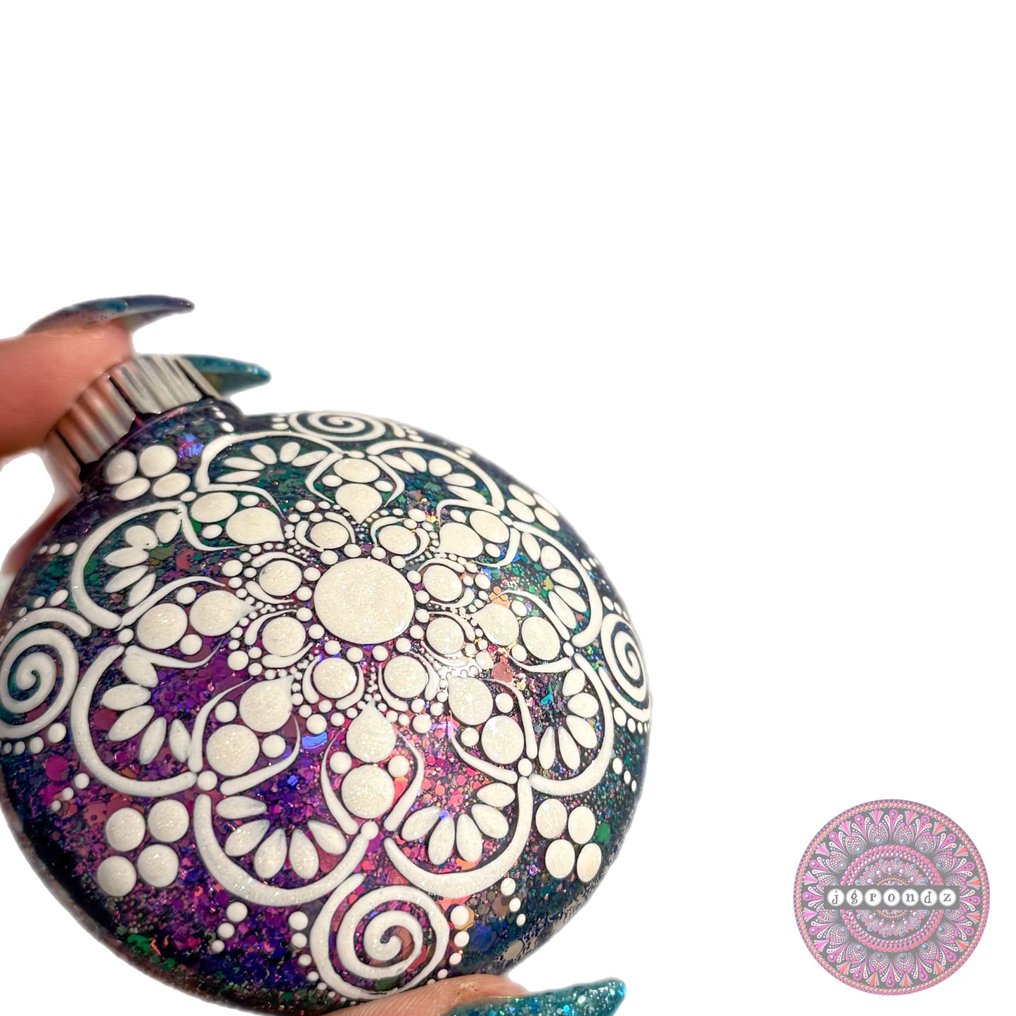 3” Snowflake Mandala Glitter Ornament