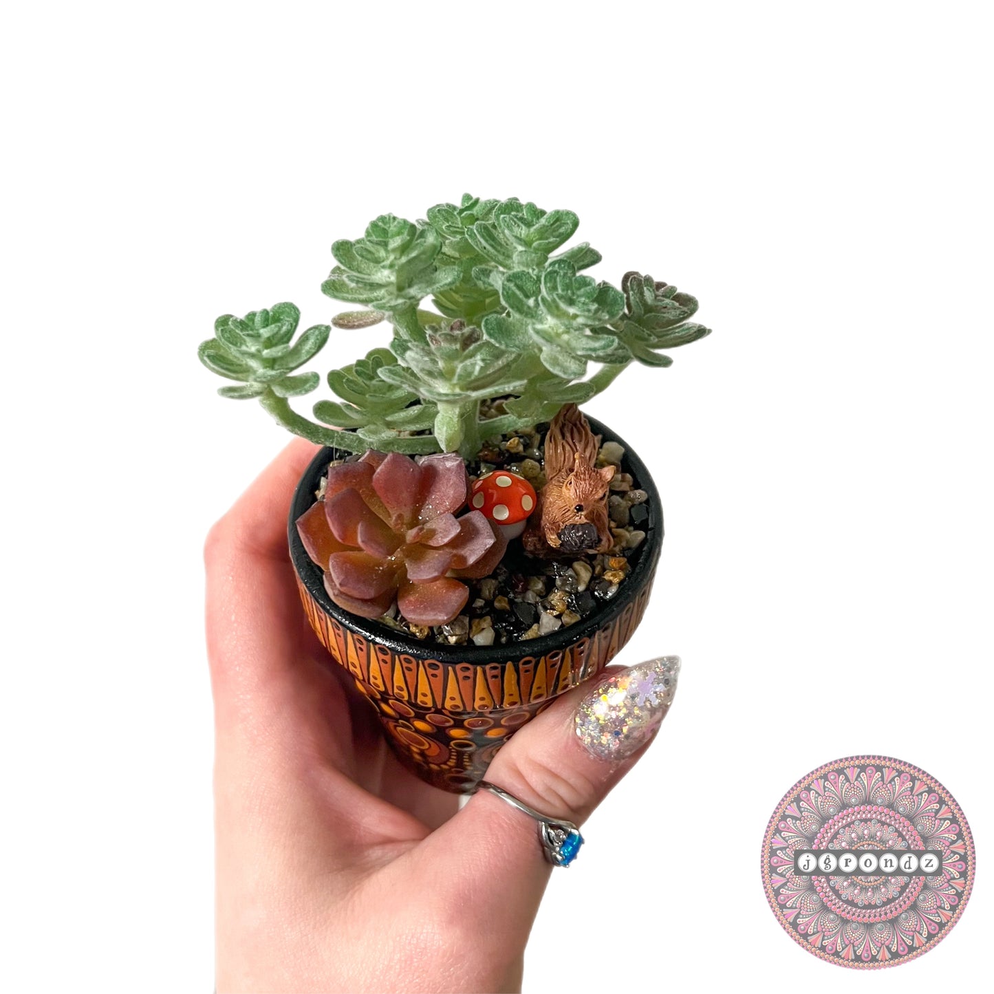 Pretty Pots - Painted Mandala Succulent Pot