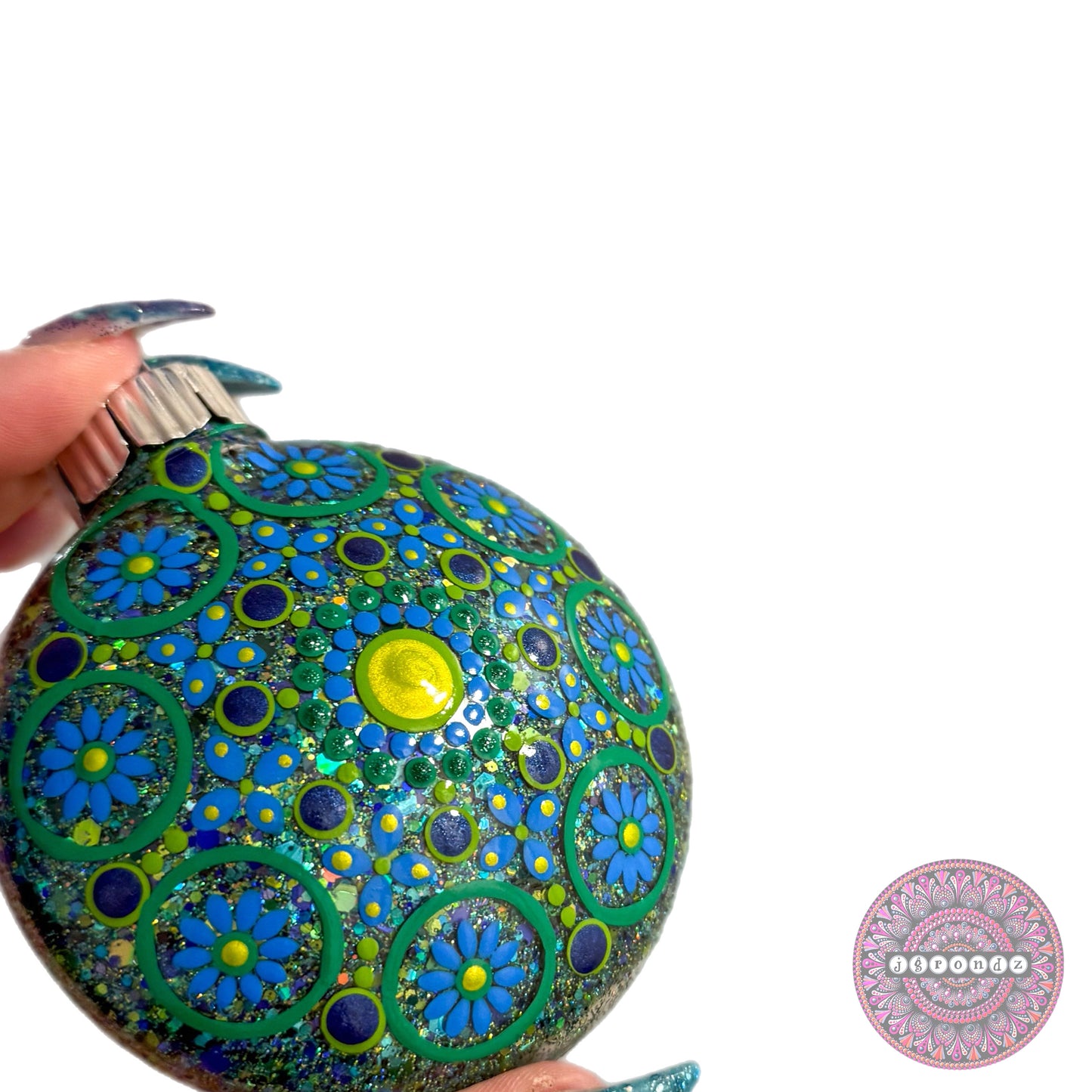 3” Mandala Glitter Ornament