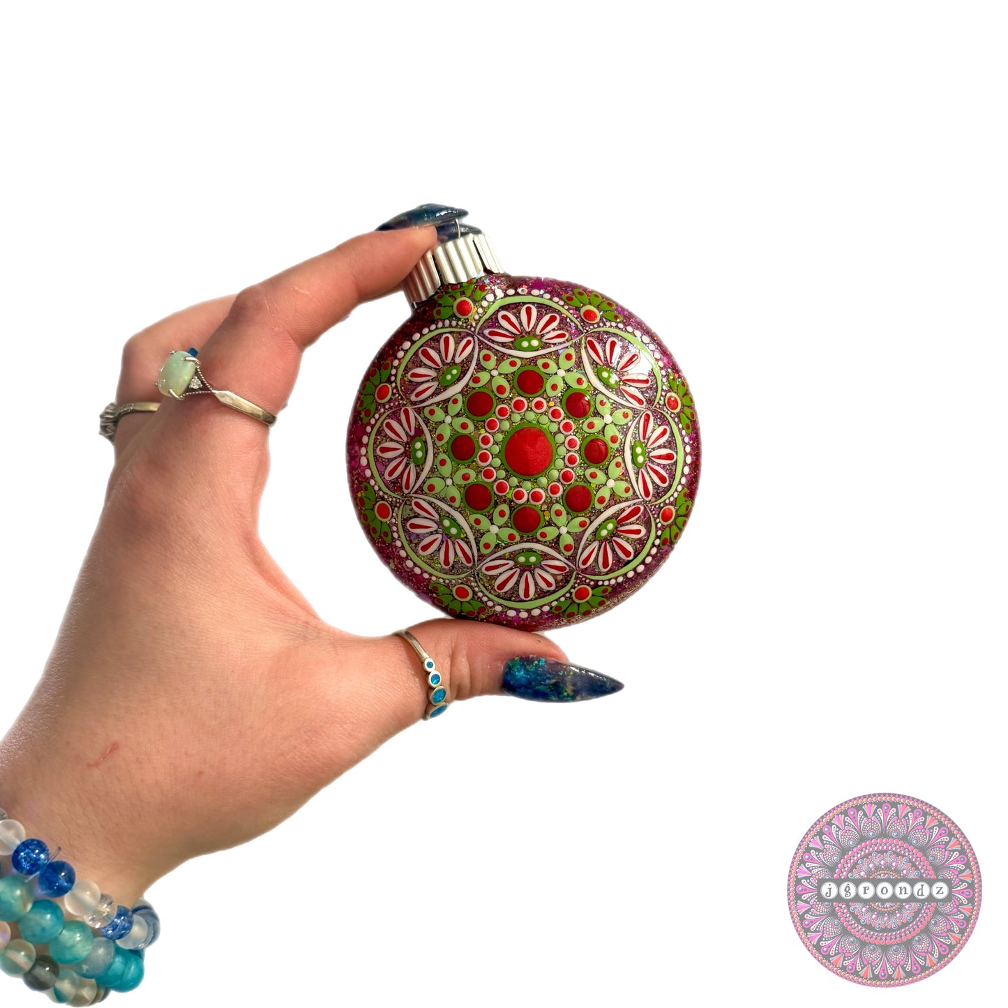 3” Mandala Glitter Ornament