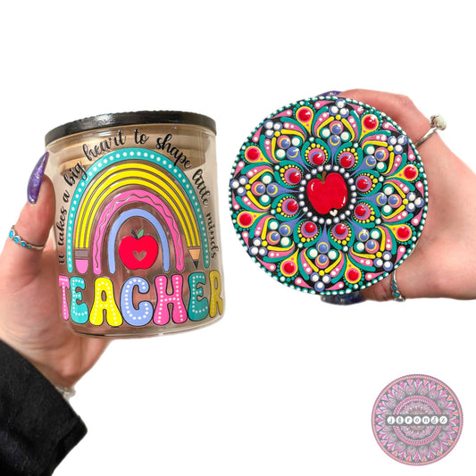 Teacher Appreciation Mandala Stash Jar