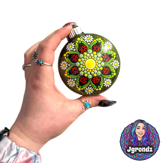 3” Ladybug Mandala Ornament