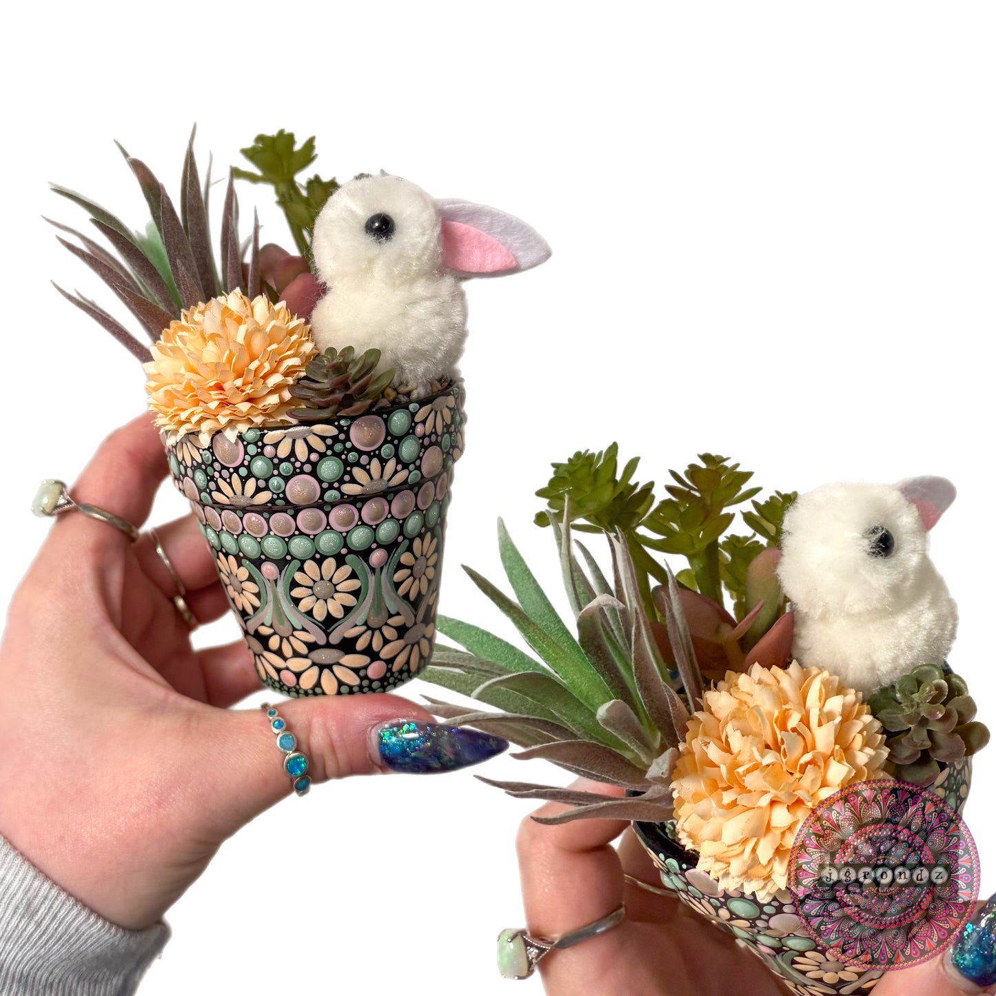 Hoppy Pot - Spring Painted Succulent Pot