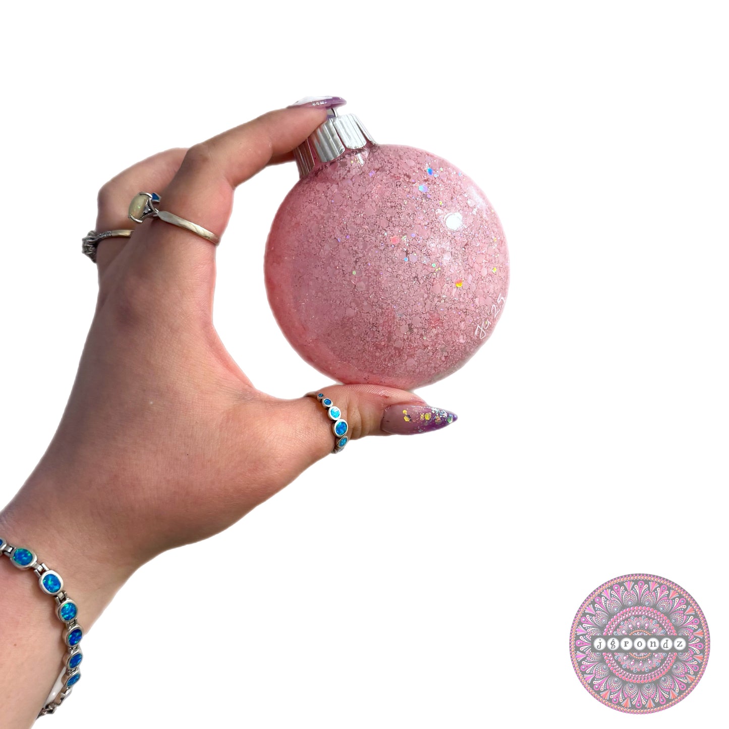 3” Reindeer Mandala Glitter Ornament