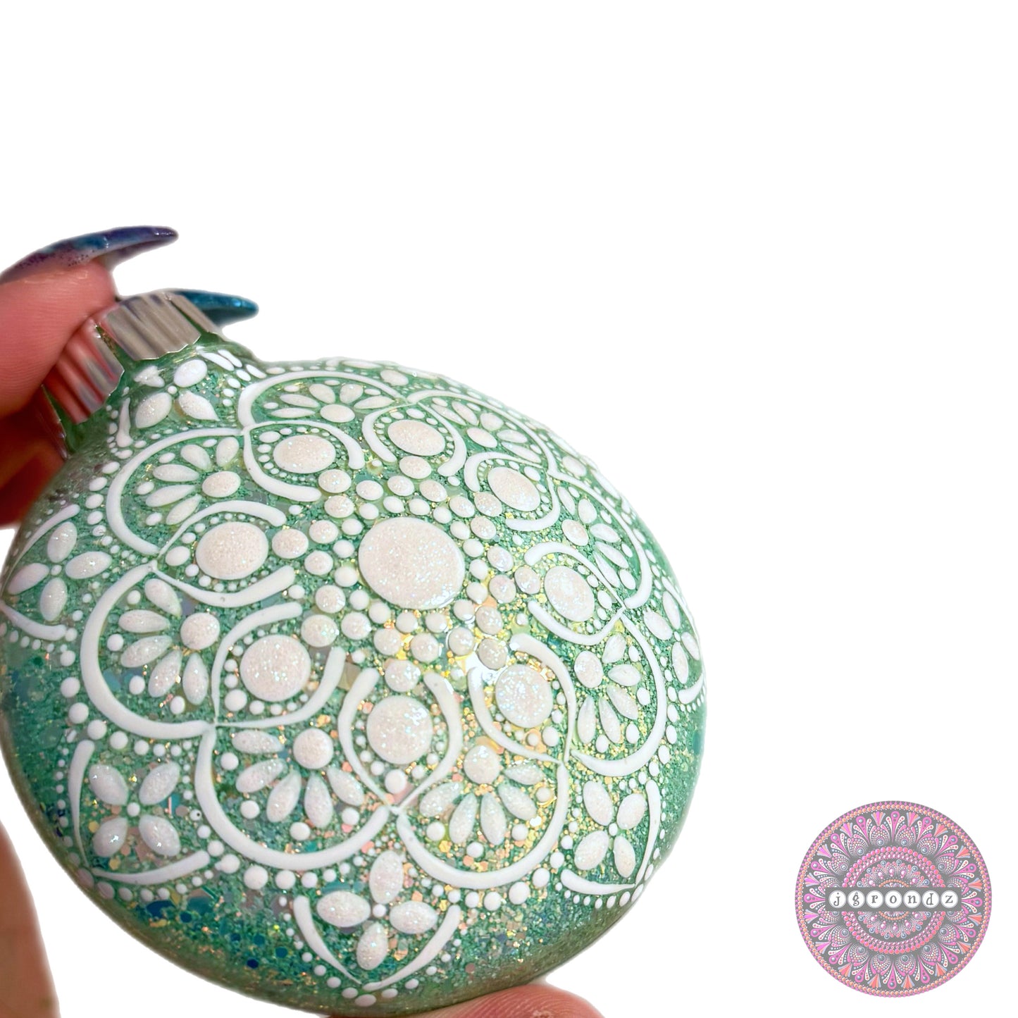 3” Snowflake Mandala Glitter Ornament