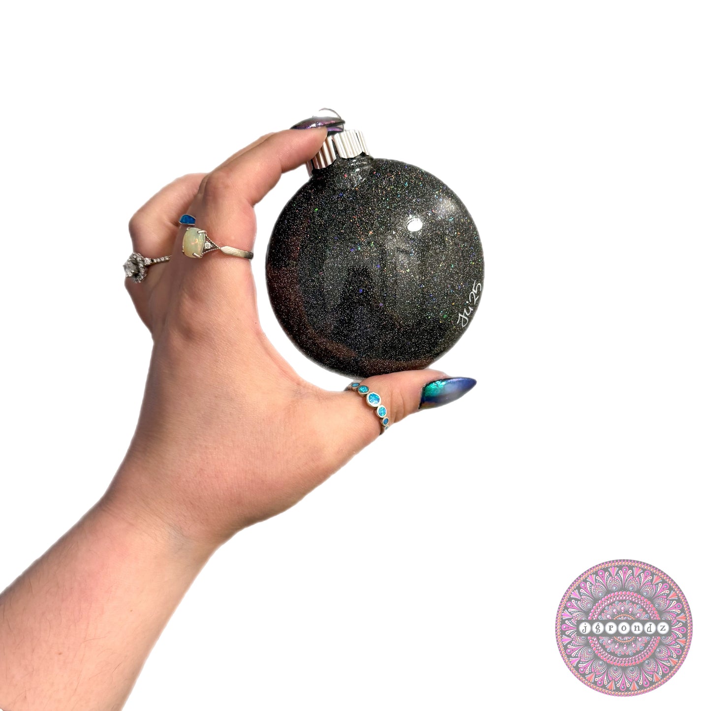 3” Rudolph Mandala Glitter Ornament