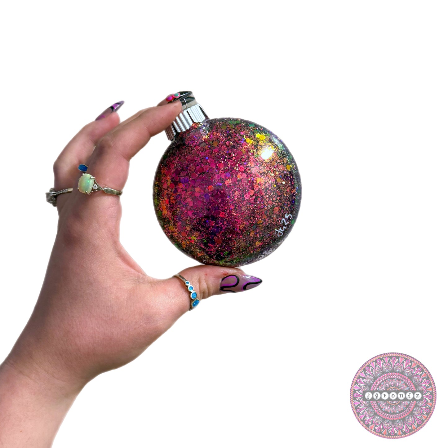 3” Gingerbread Mandala Glitter Ornament