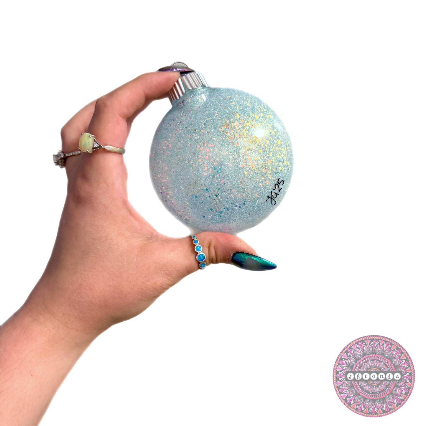 3” Gingerbread Mandala Glitter Ornament