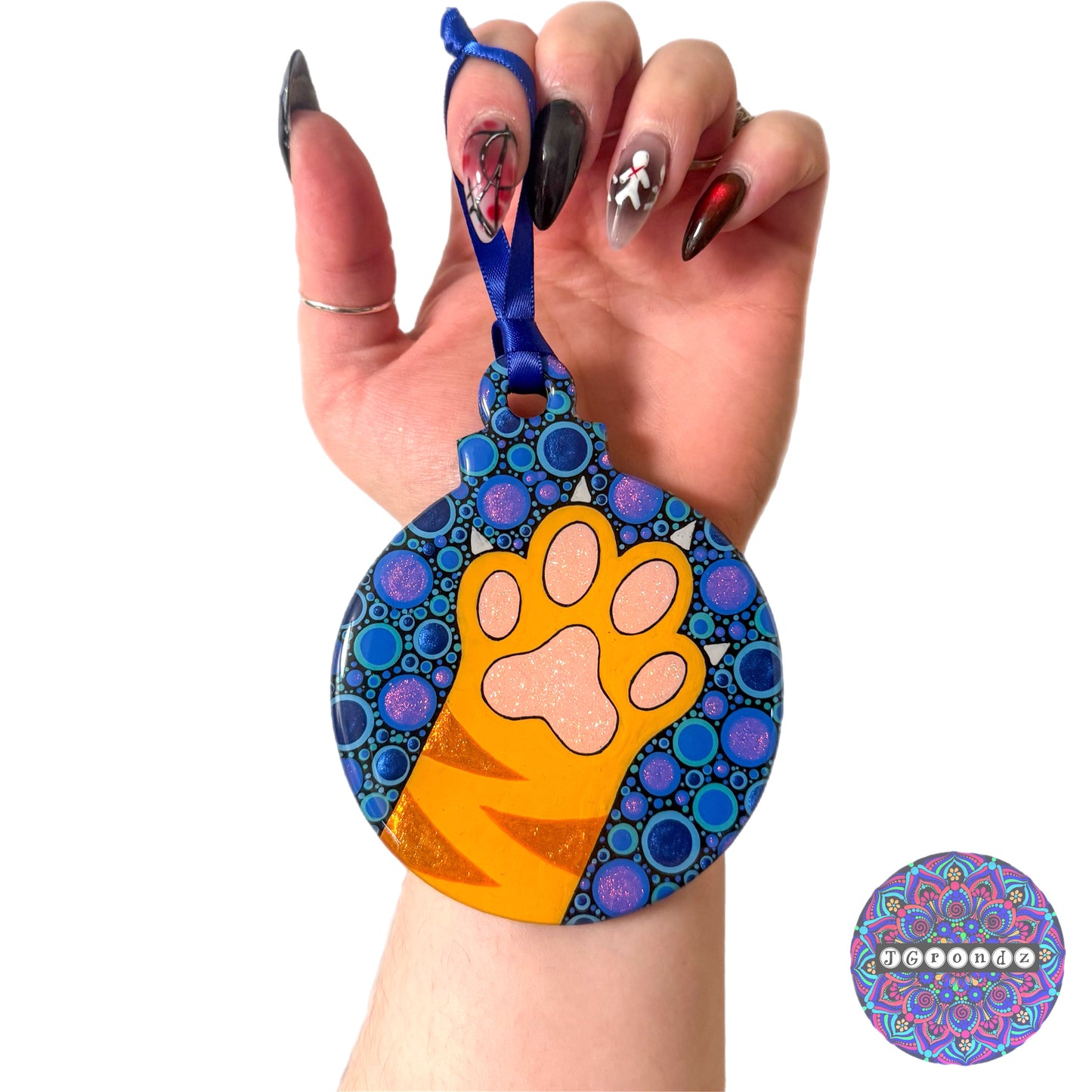 Cat Paw 4” Wood Ornament