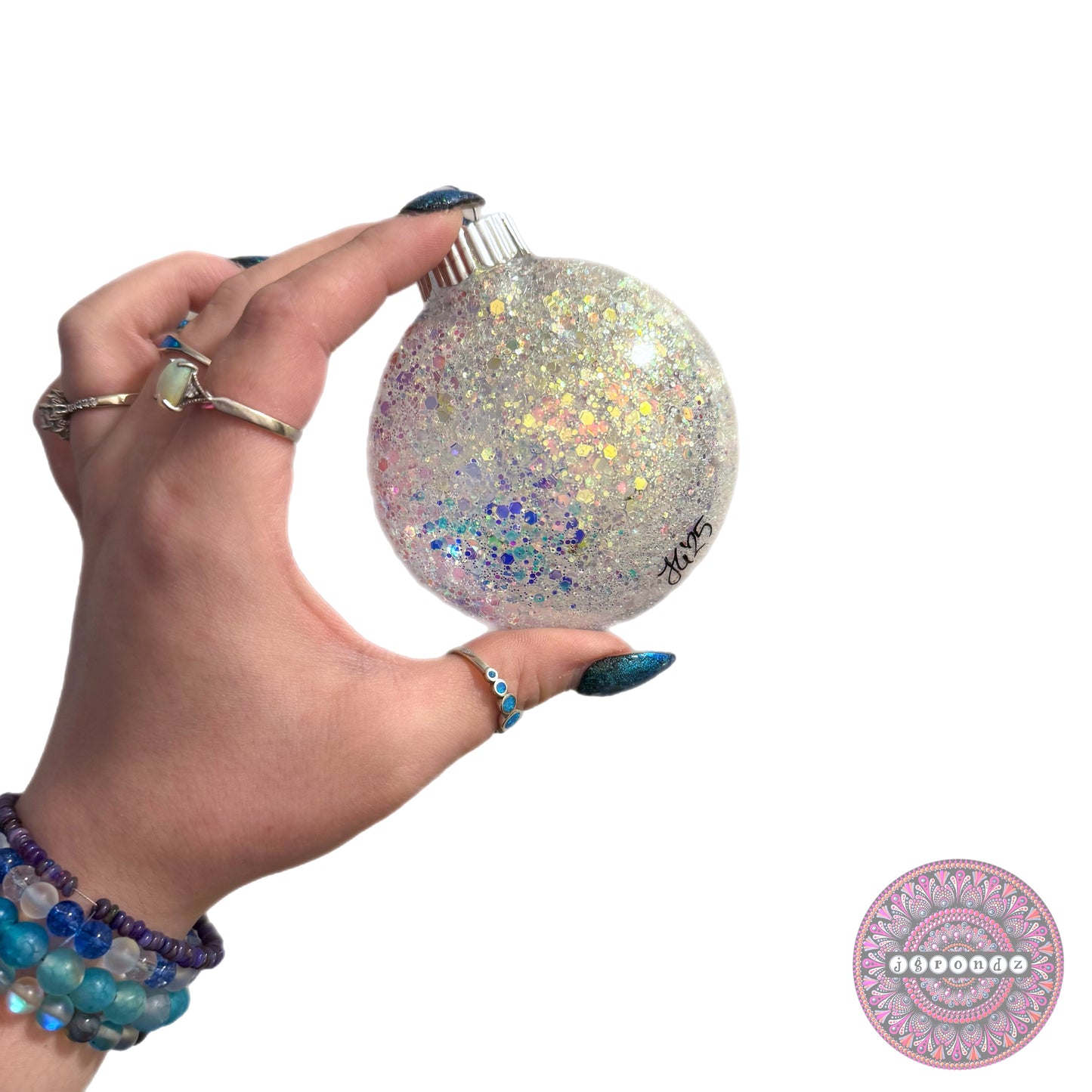 3” Snowman Mandala Glitter Ornament