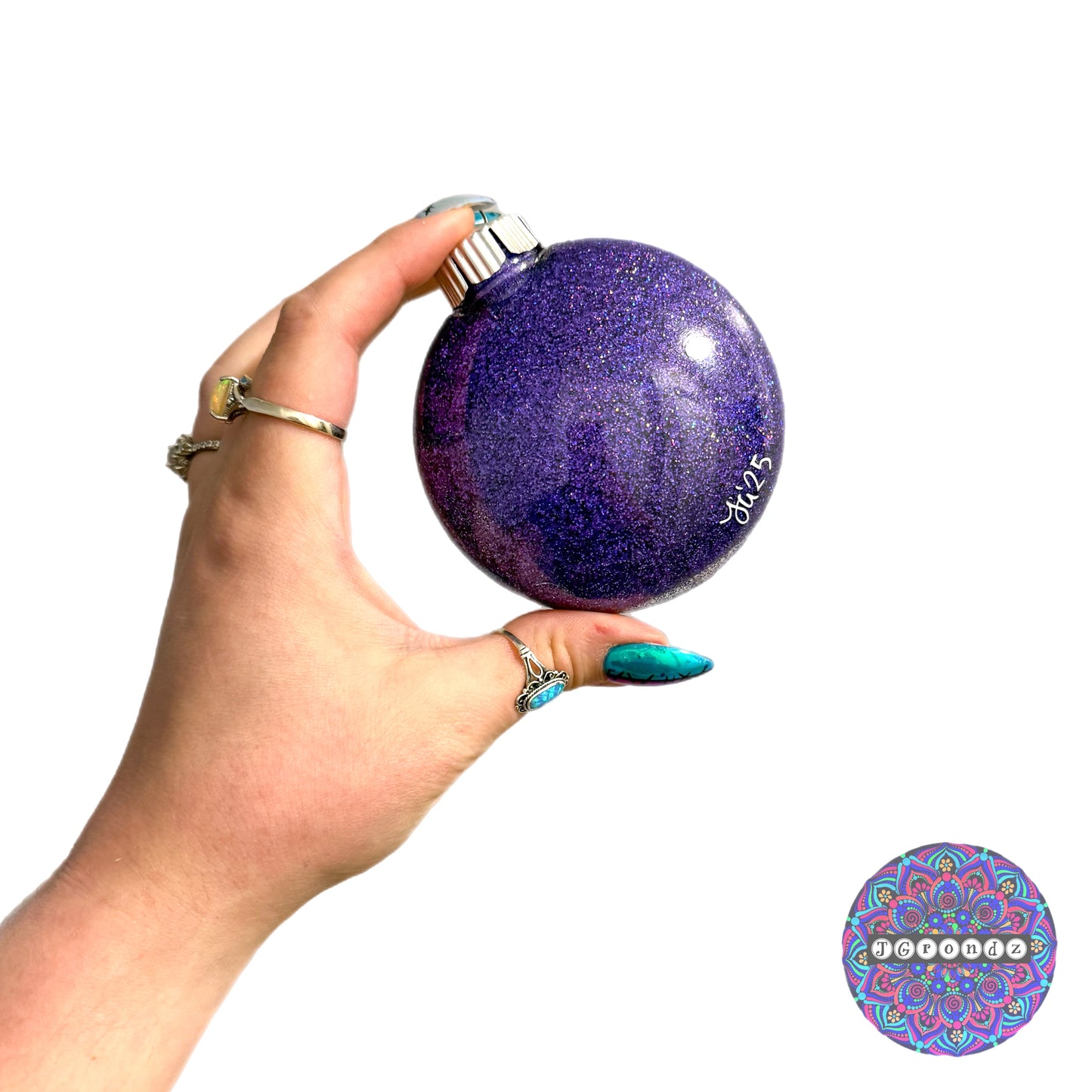 3” Halloween Mandala Glitter Ornament