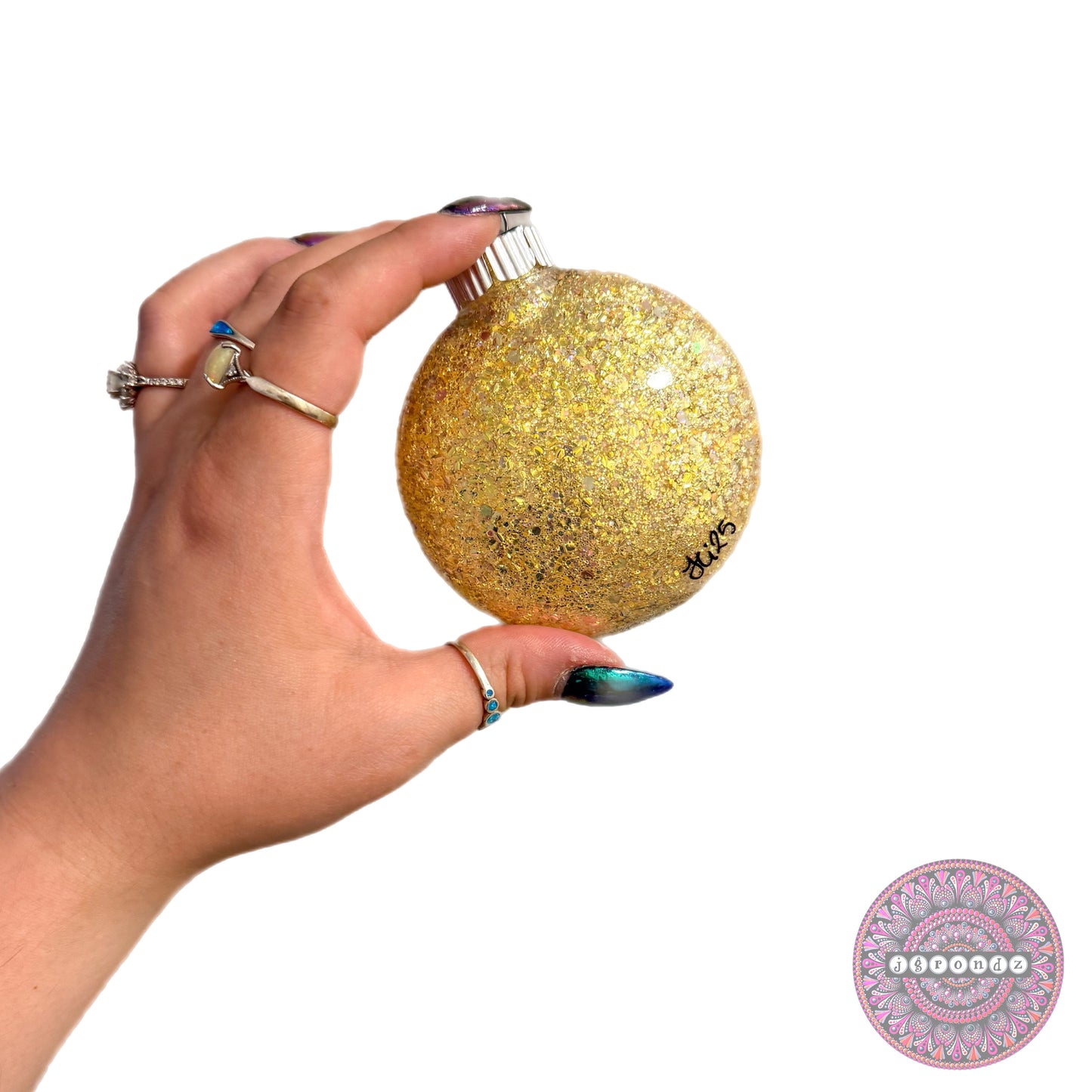 3” Mandala Glitter Ornament