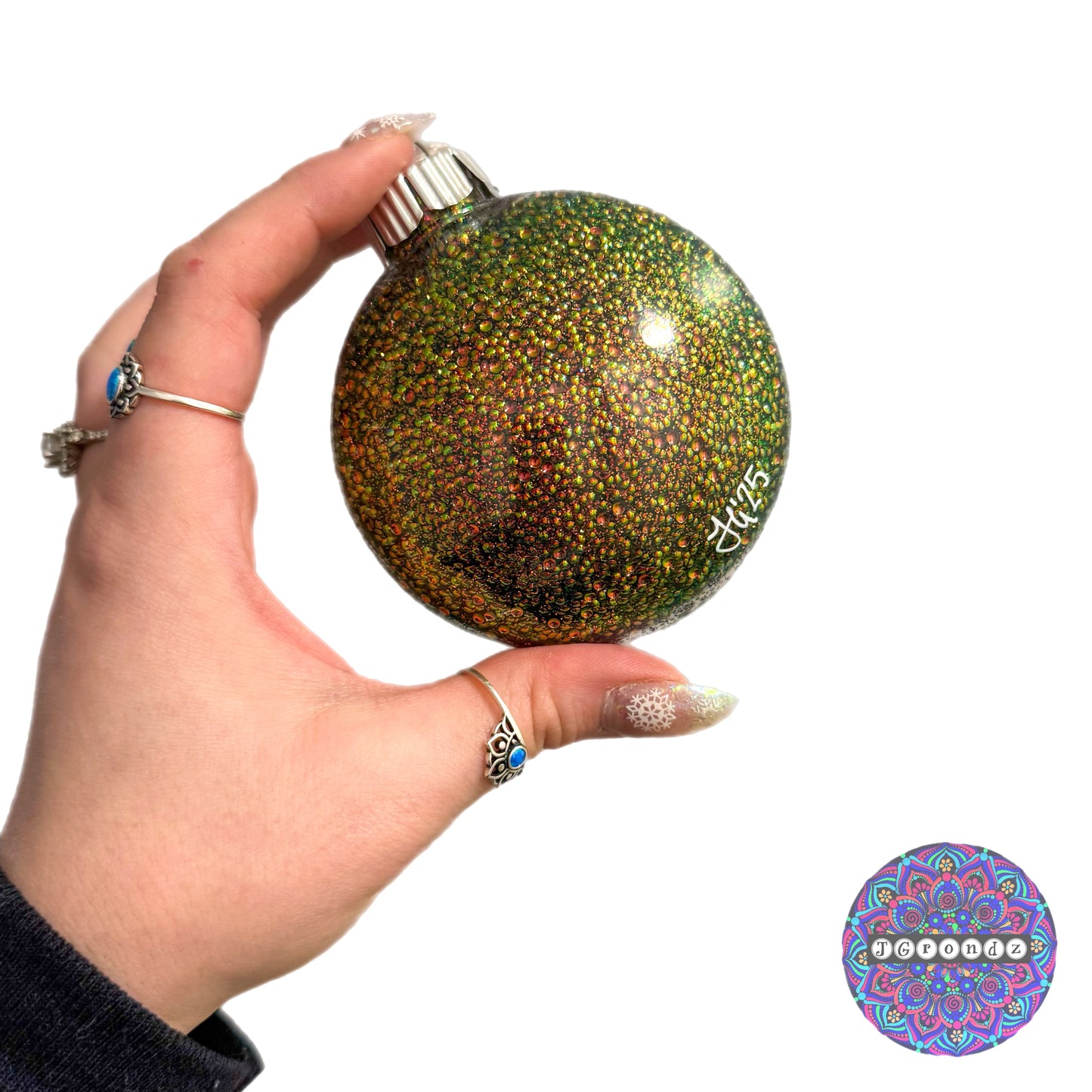 3” Mandala Glitter Ornament