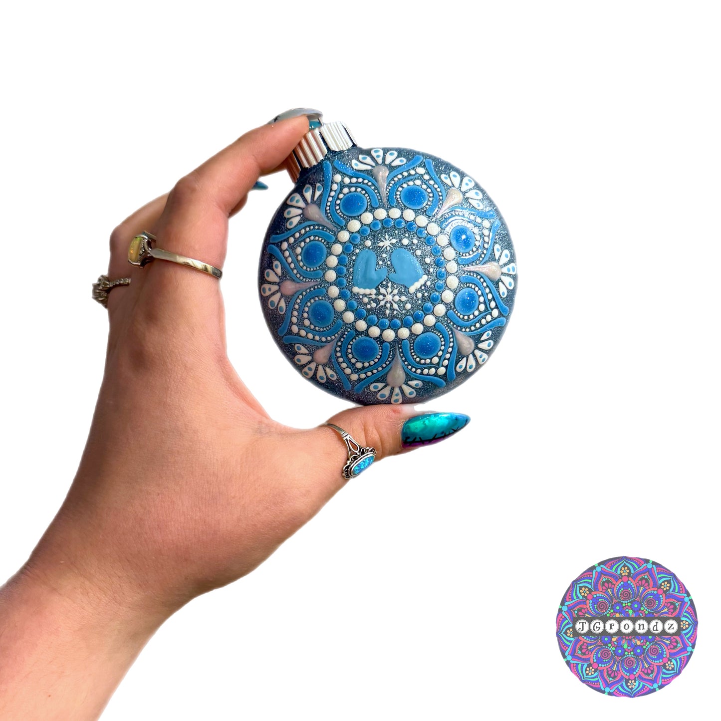 3” Winter Mandala Glitter Ornament