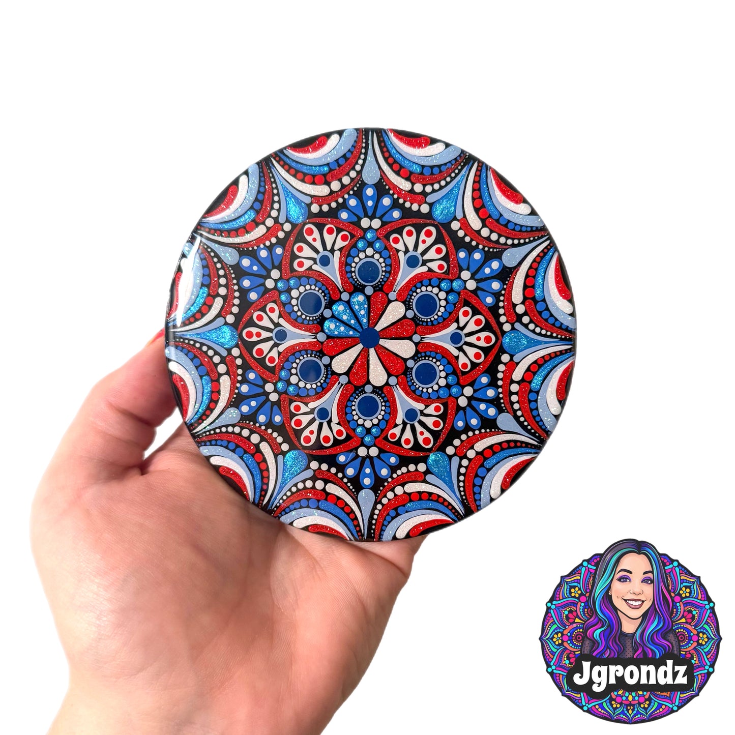 Patriotic Mandala Coaster