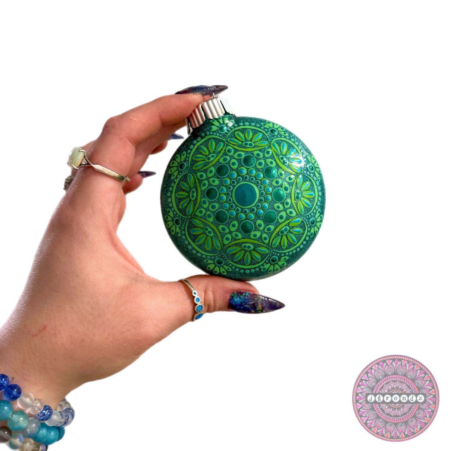 3” Mandala Glitter Ornament