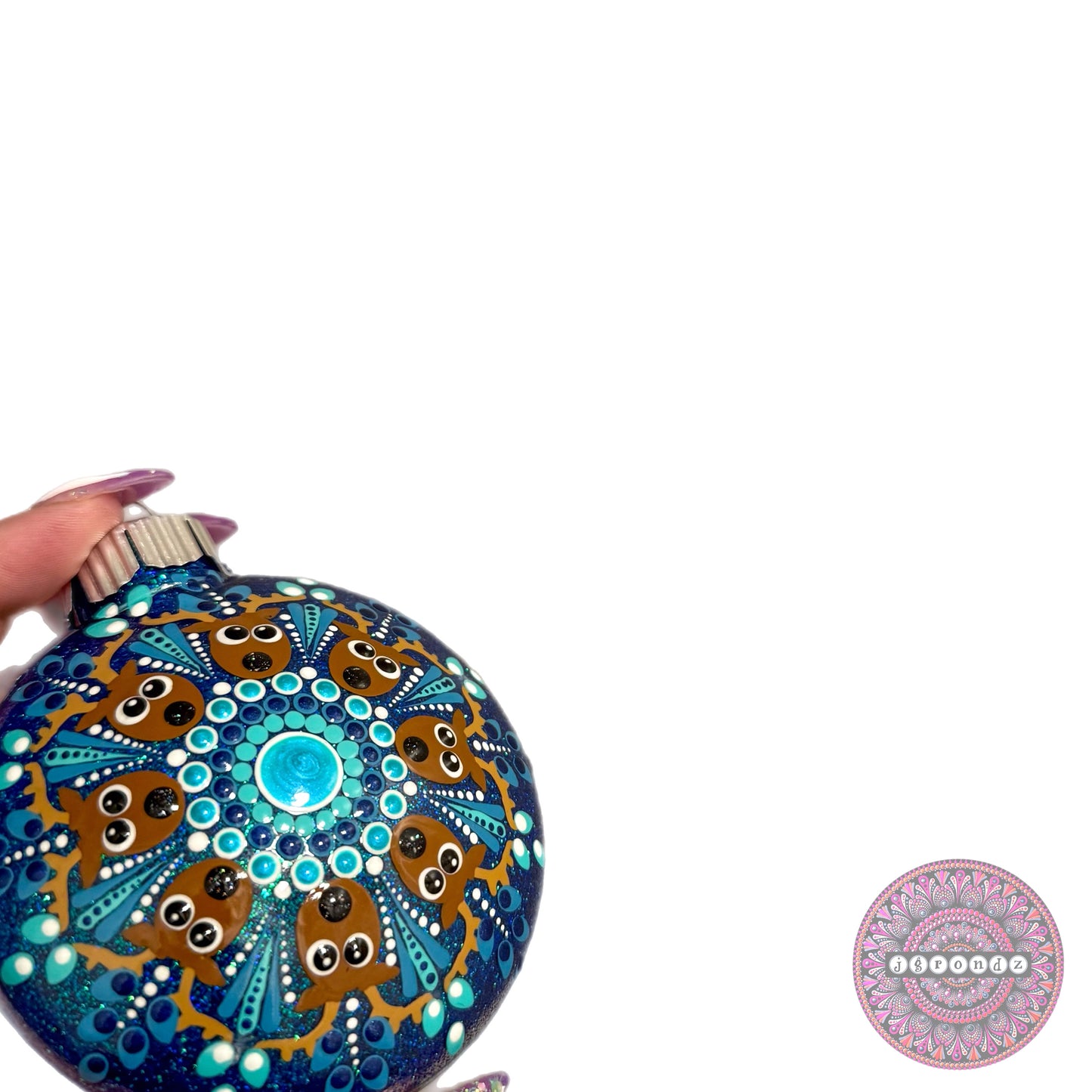 3” Reindeer Mandala Glitter Ornament