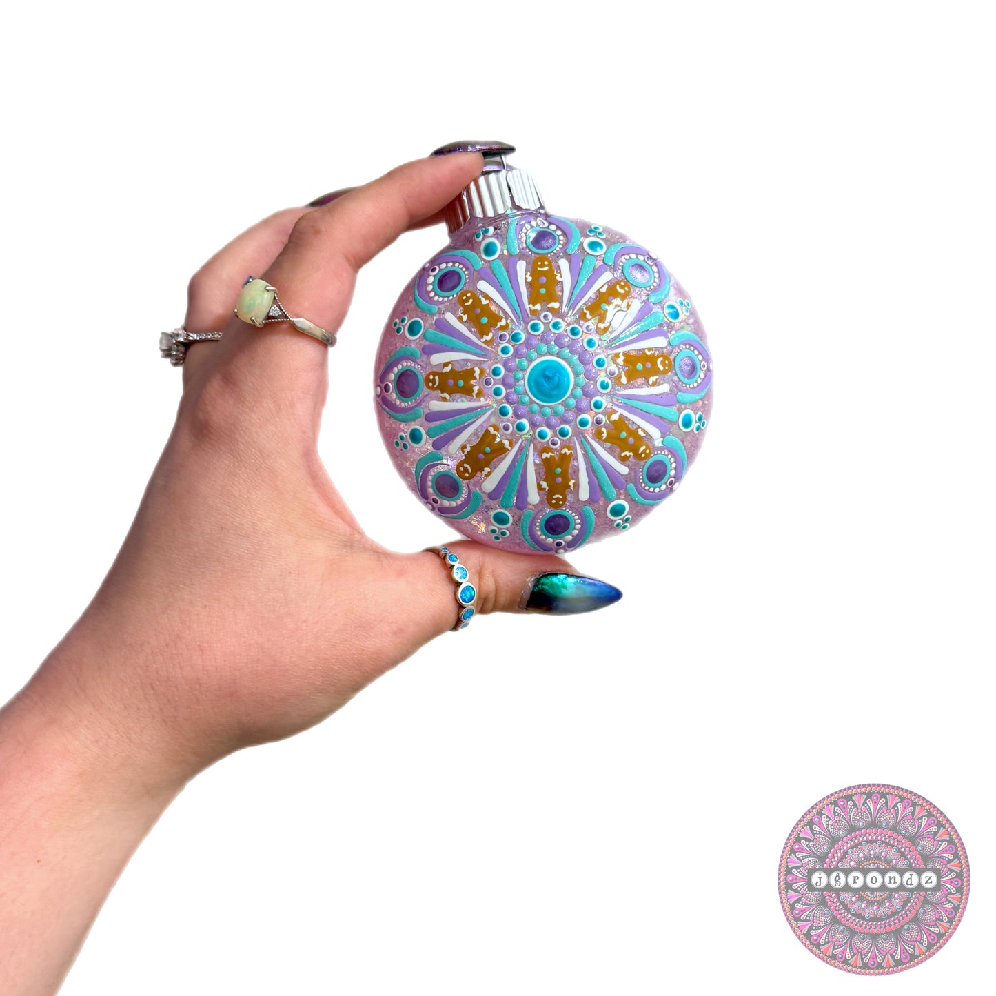 3” Gingerbread Mandala Glitter Ornament
