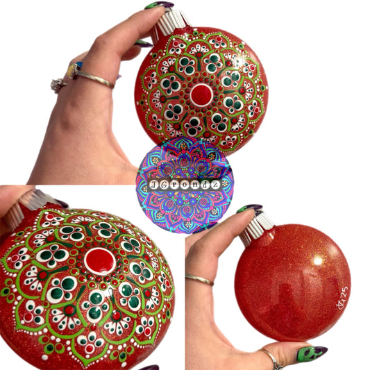 3” Mandala Glitter Ornament