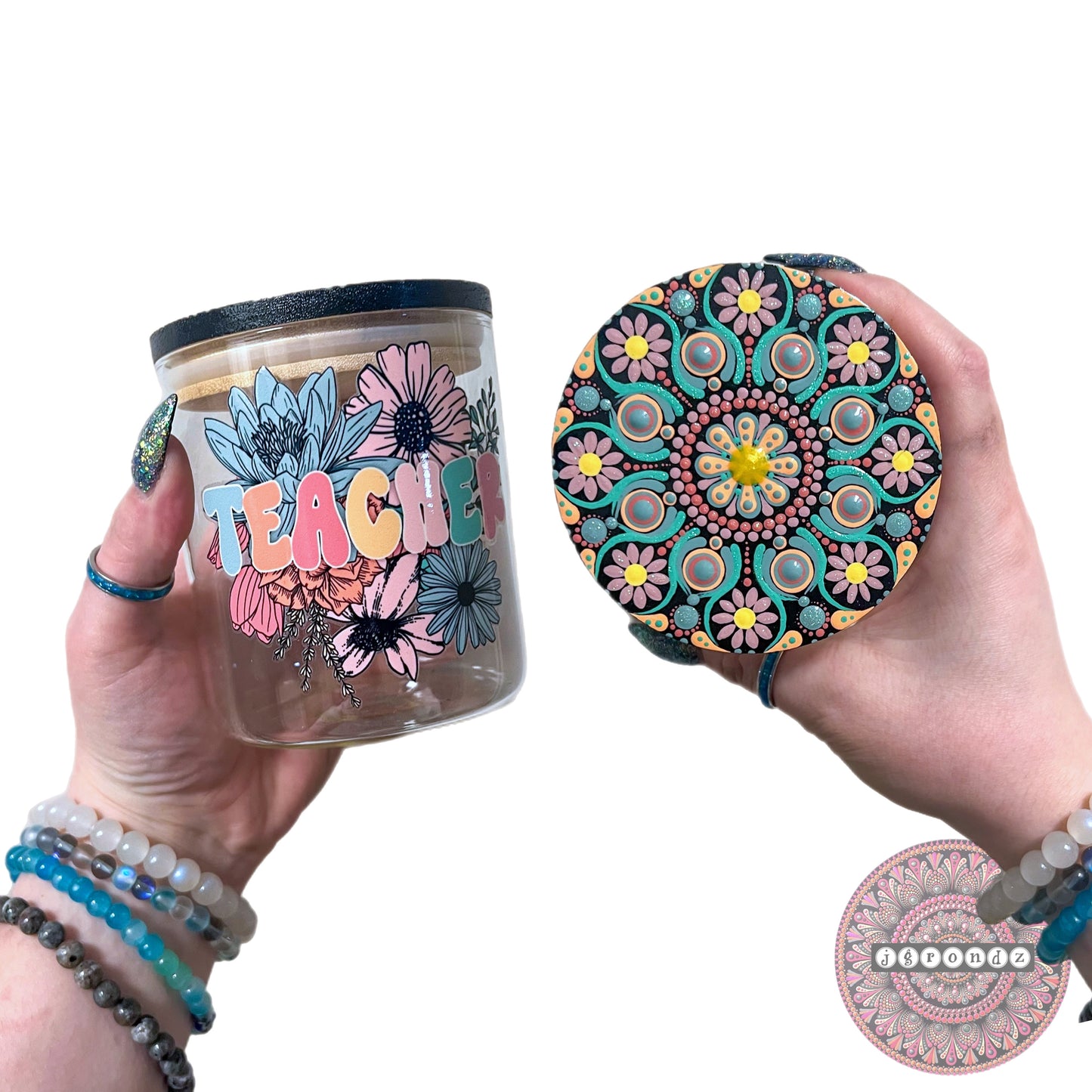 Teacher Mandala Stash Jar