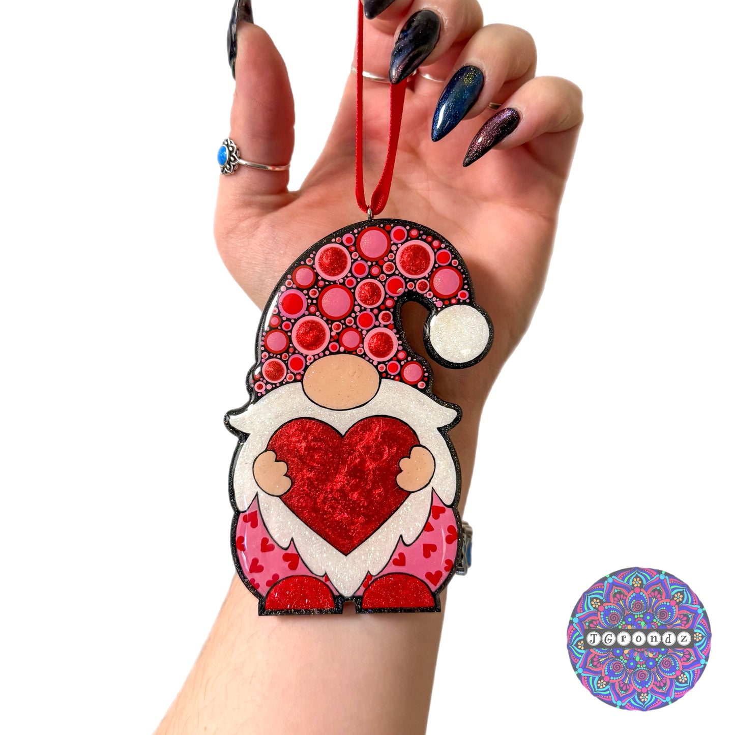 Valentines Gnome 4” Wood Ornament