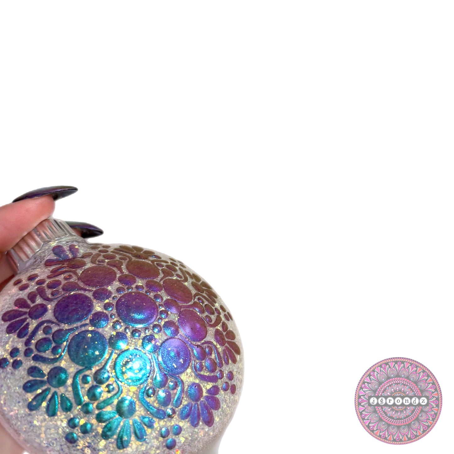 3” Mandala Glitter Ornament