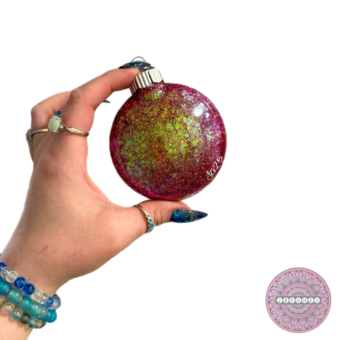 3” Mandala Glitter Ornament