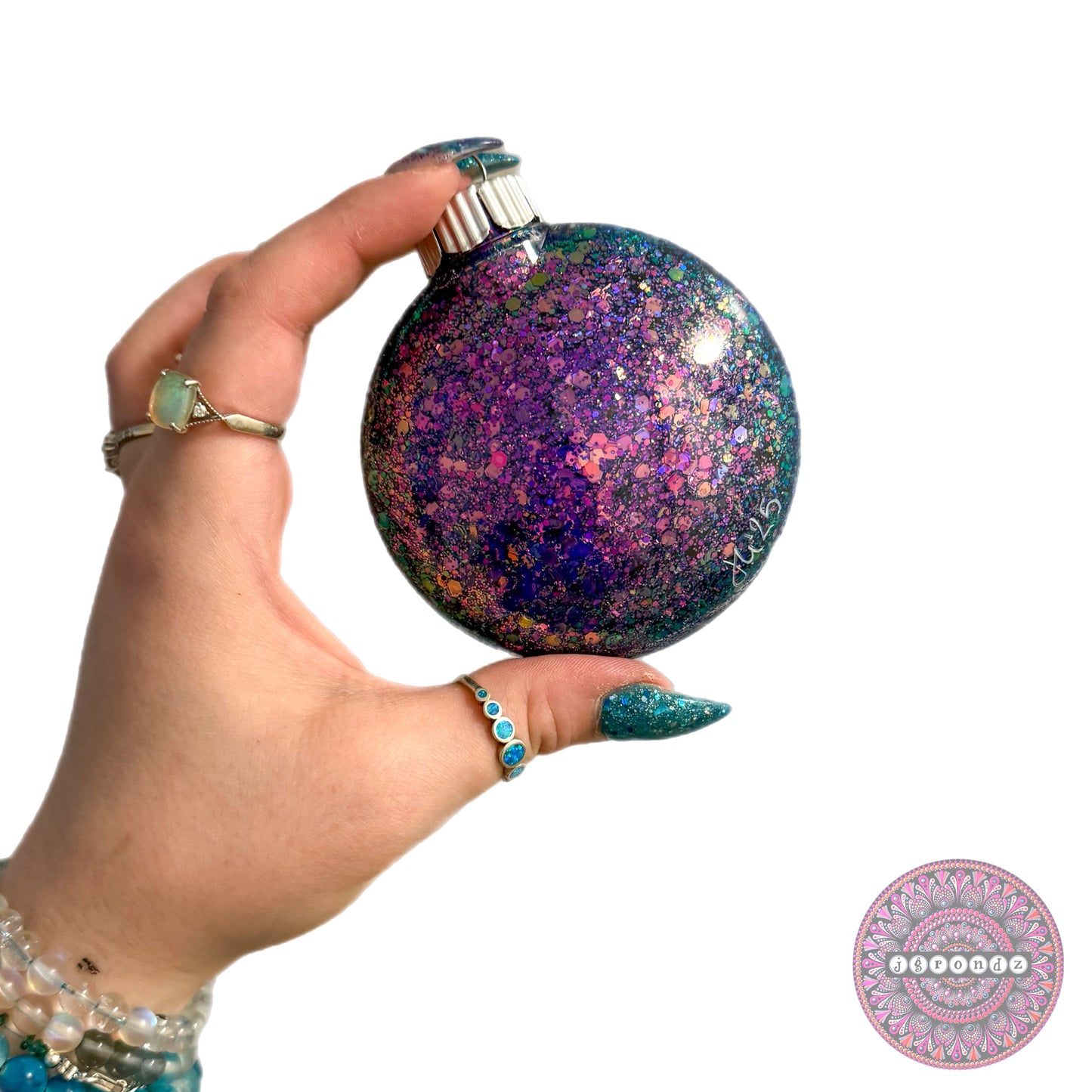 3” Snowflake Mandala Glitter Ornament
