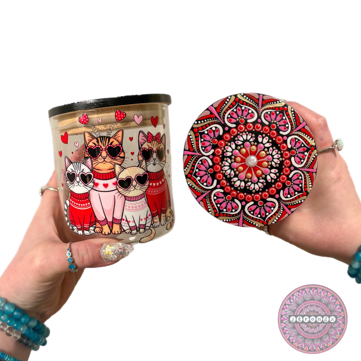 Valentines Mandala Stash Jar