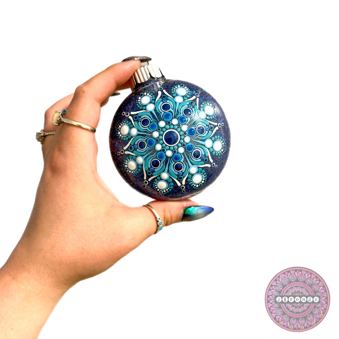 3” Mandala Glitter Ornament