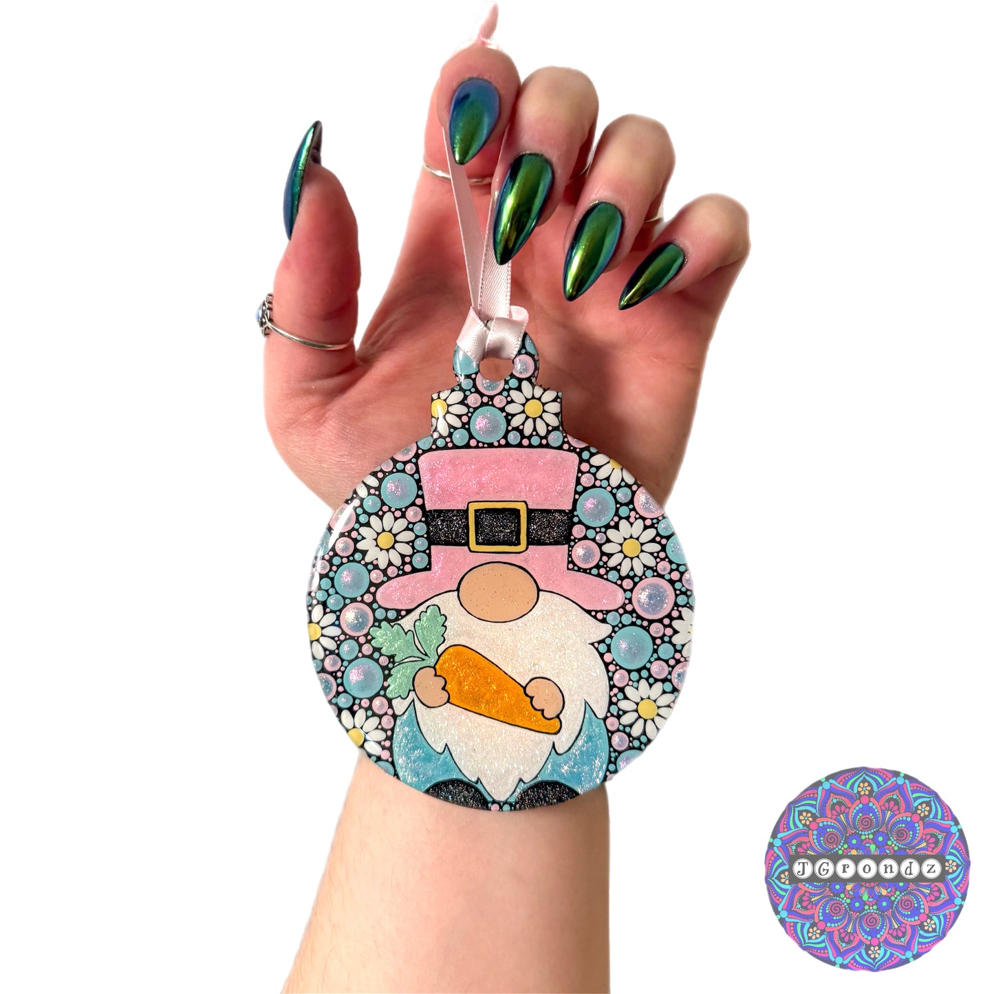 Easter Gnome 4” Wood Ornament