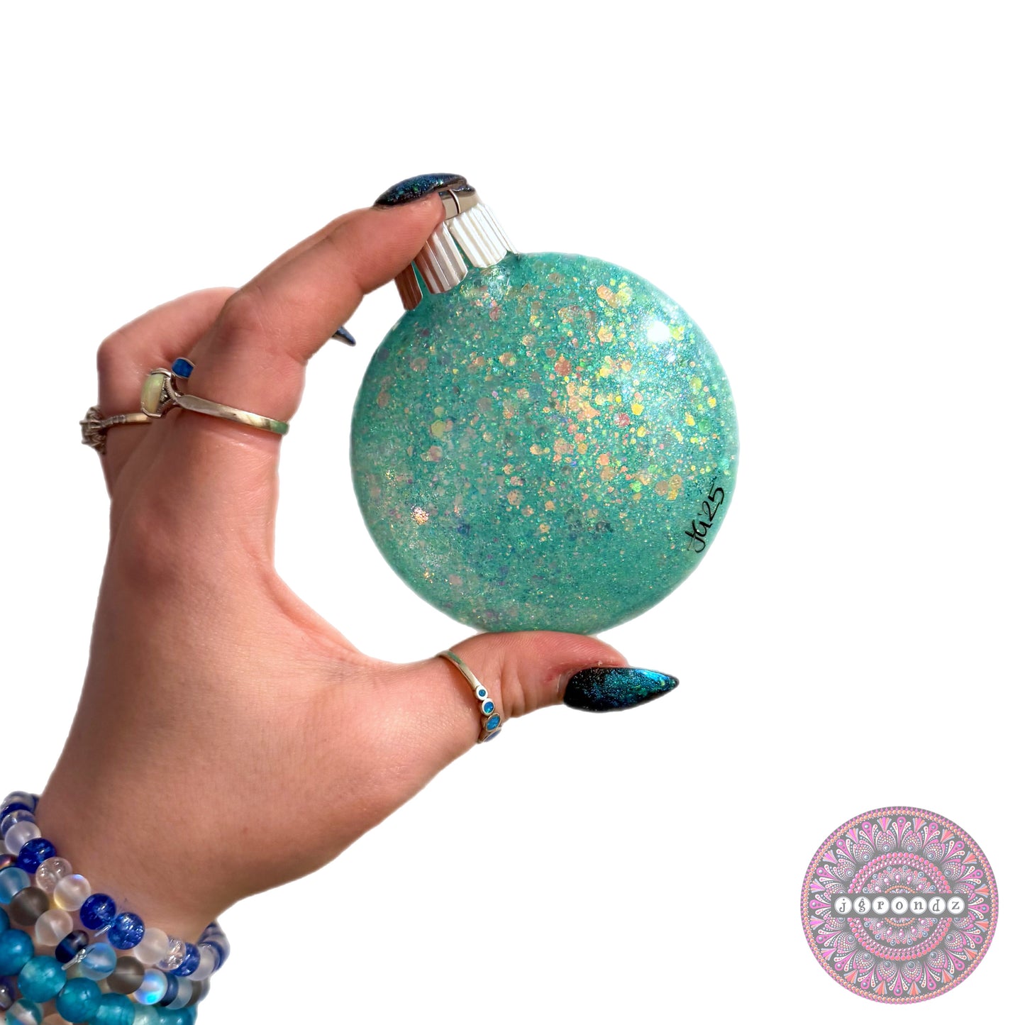 3” Mandala Glitter Ornament