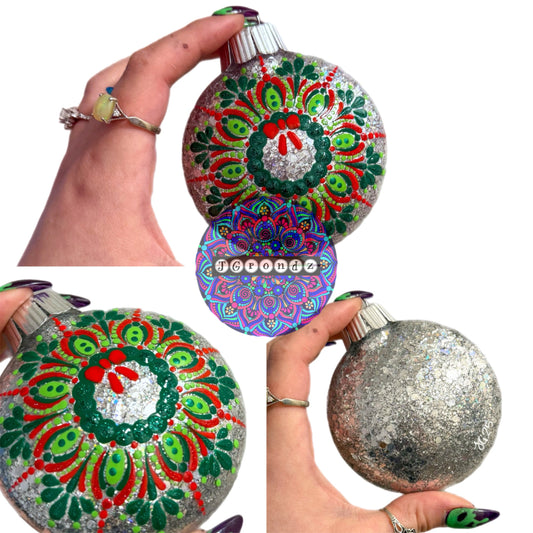 3” Wreath Mandala Glitter Ornament