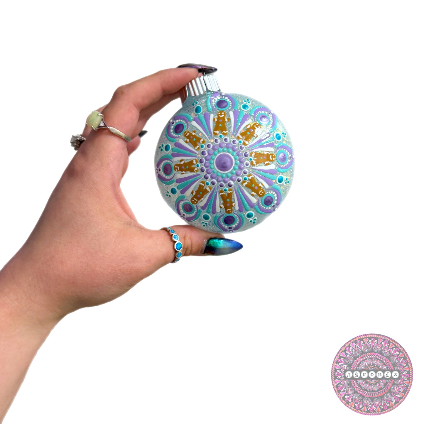 3” Gingerbread Mandala Glitter Ornament