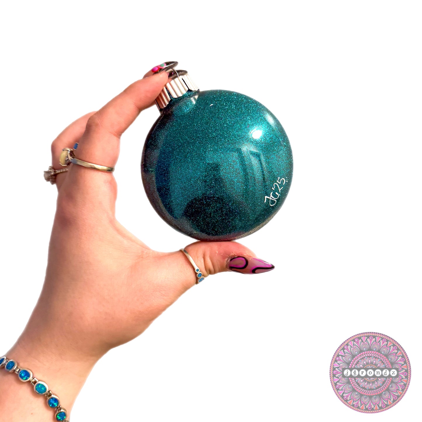 3” Snowman Mandala Glitter Ornament