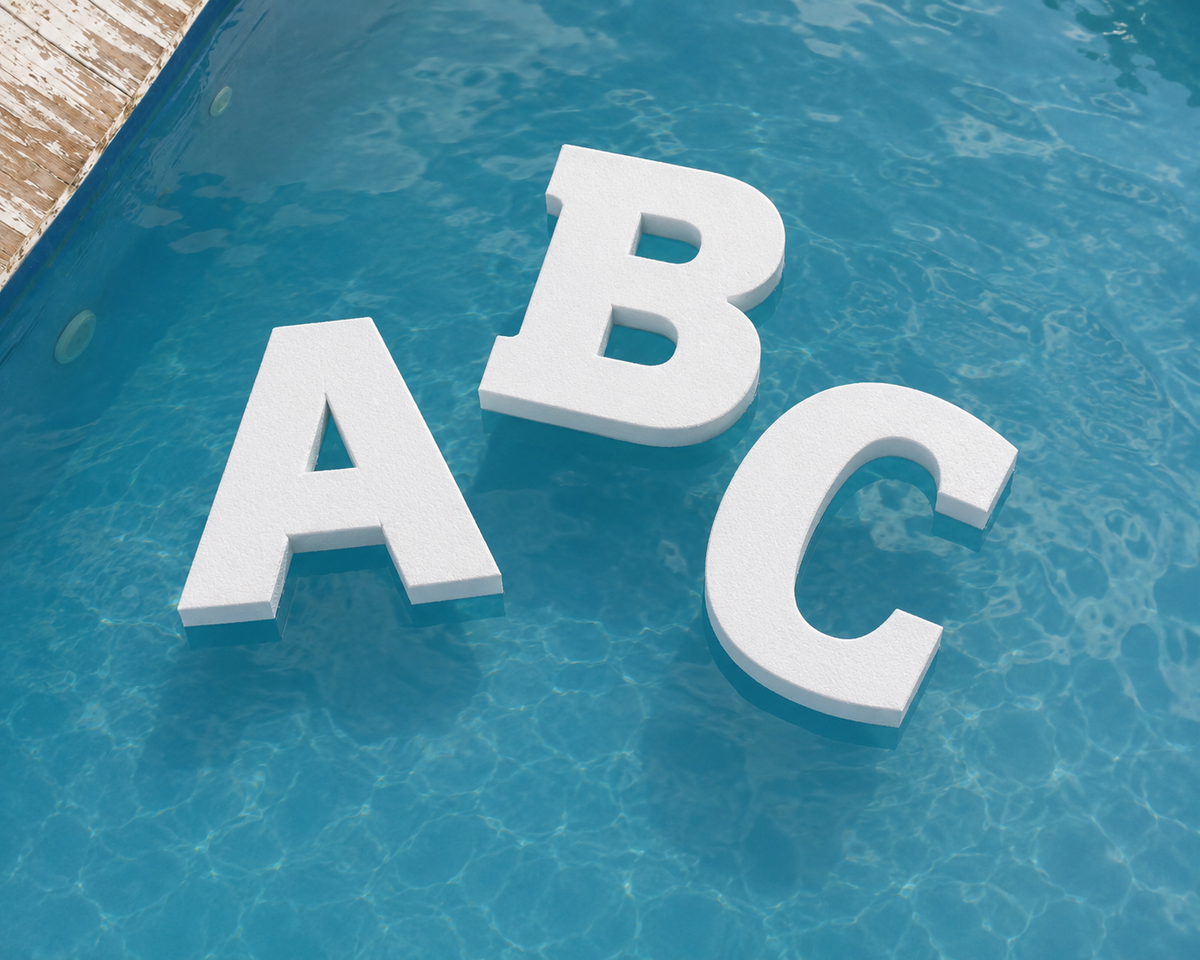 Custom Foam Letters | Floating Pool Foam Cutouts | 10 Font Options Options | 2" Thick | up to 46"