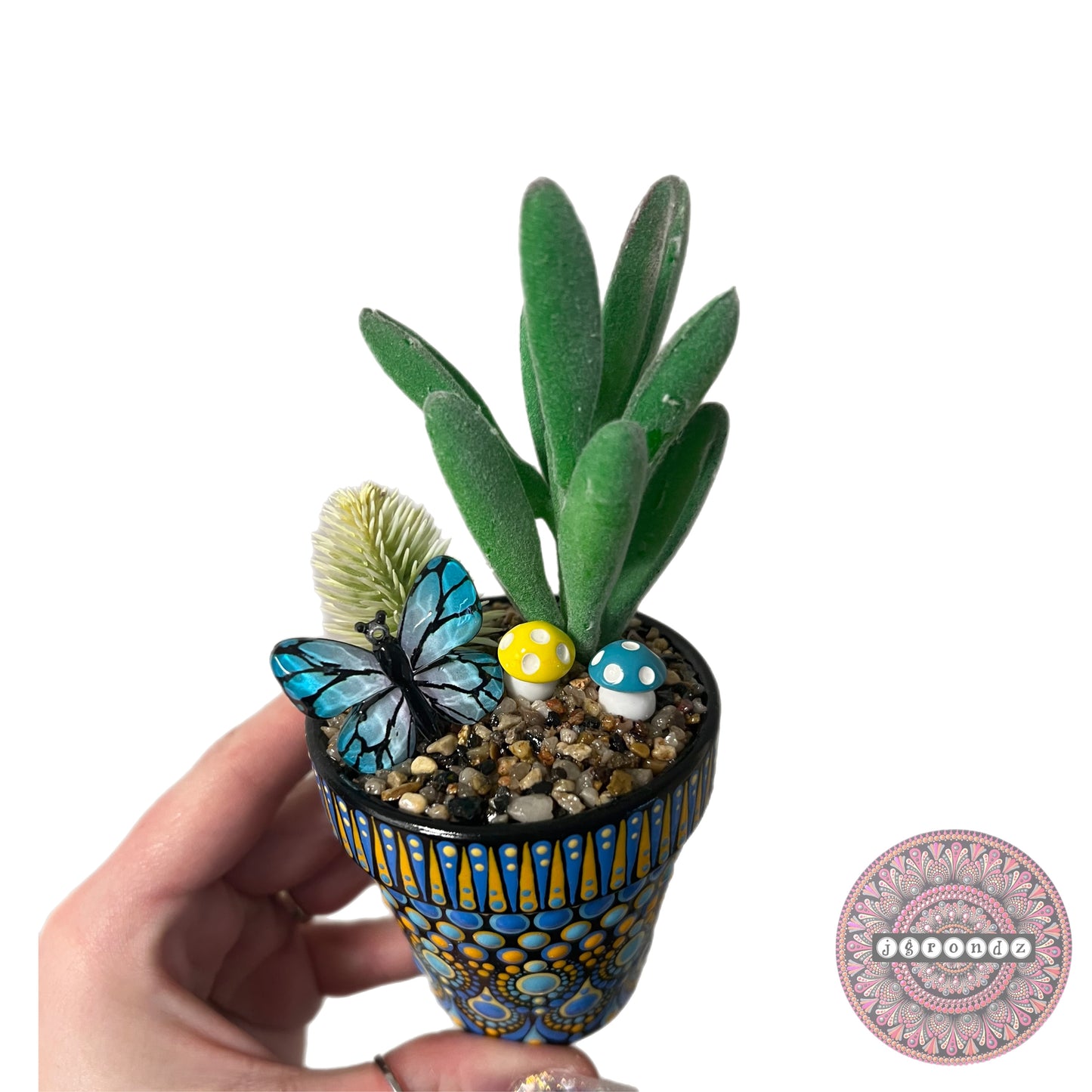 Pretty Pots - Painted Mandala Succulent Pot