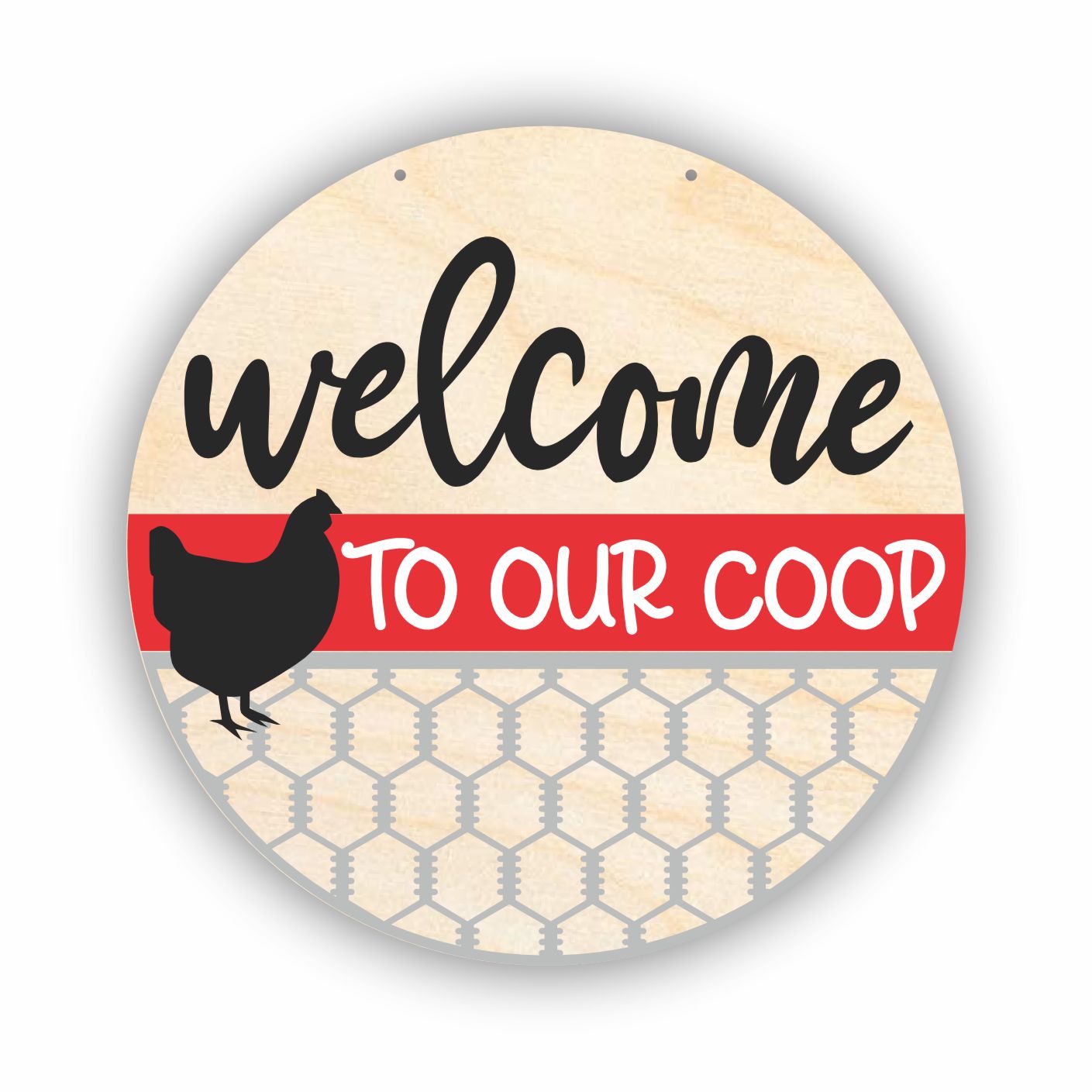 Unfinished Wood Chicken Coop Door Sign Kit | Wood Craft Cutouts | 1/4" Thick |
