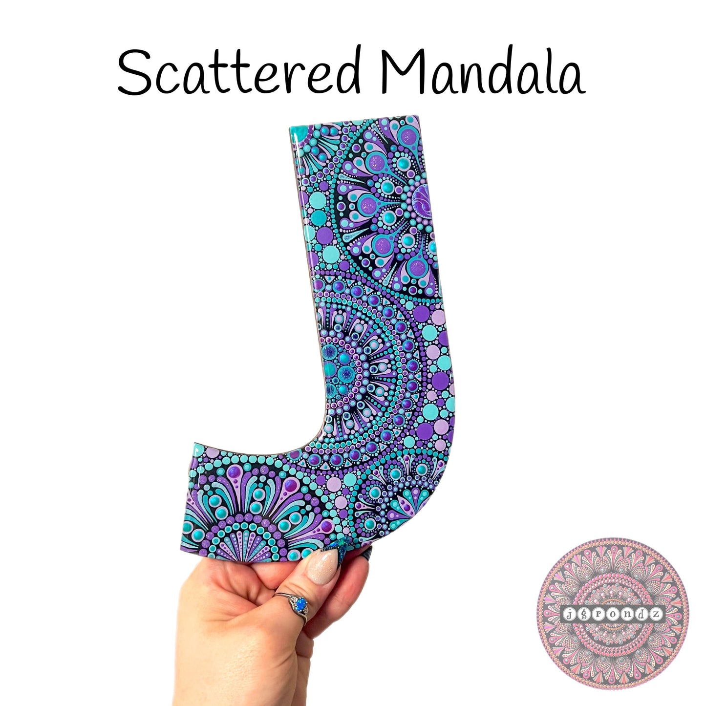 Custom Painted Letter Resin & Dot Art